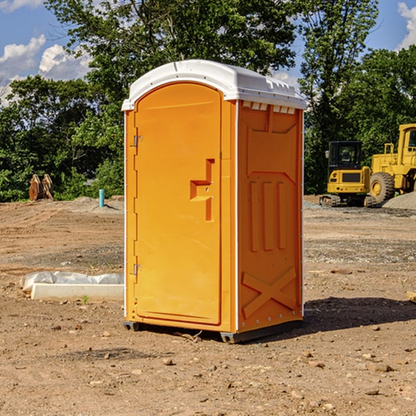 how often are the portable restrooms cleaned and serviced during a rental period in Country Knolls